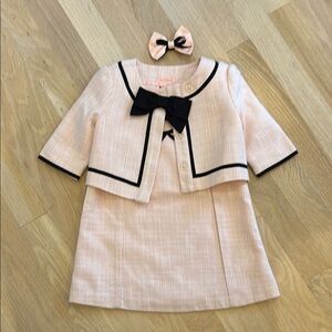 Janie and Jack Pink Tweed Dress + Jacket Set